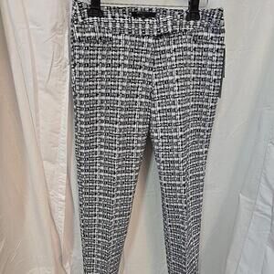 89th & Madison Women's‎ Black & White Stretch Modern Chic Pants - 12P